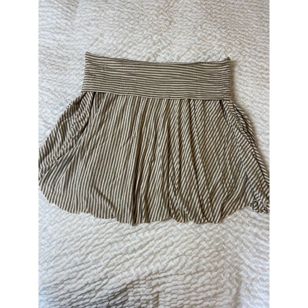 Max Studio striped White & Beige Women skirt Size Small